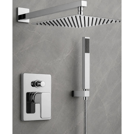 Kit Mezclador De Ducha Con Desviador, Teleducha Y Ducha 30 cm