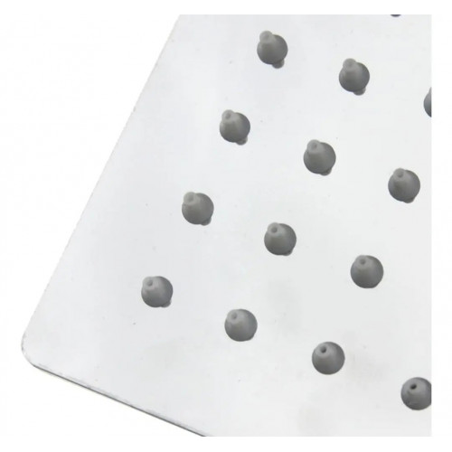 Regadera Ducha Metálica 25cm  Extra Plana(sin Tubo)