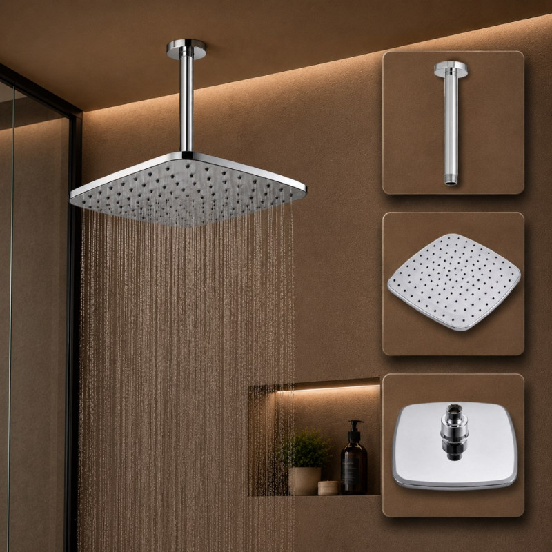 Ducha Tames Antihongos Panel Lluvia Soft Tubo A Techo