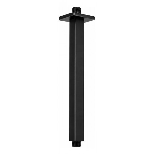 Ducha Anti-hongo Eternal Negra Rectangular Abs + Tubo Techo