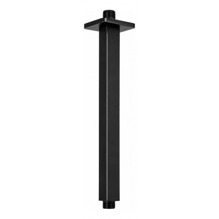 Ducha Anti-hongo Eternal Negra Rectangular Abs + Tubo Techo