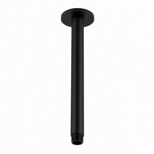 Regadera Para Ducha Color Negro 30 cm Acabado Mate - Tubo Techo