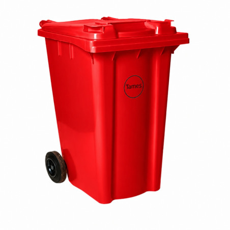 Contenedor O Caneca De Basura Rojo Movil 180 Lt