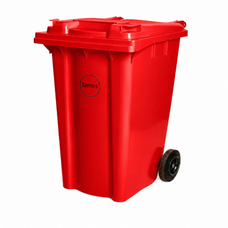 Contenedor O Caneca De Basura Rojo Movil 180 Lt