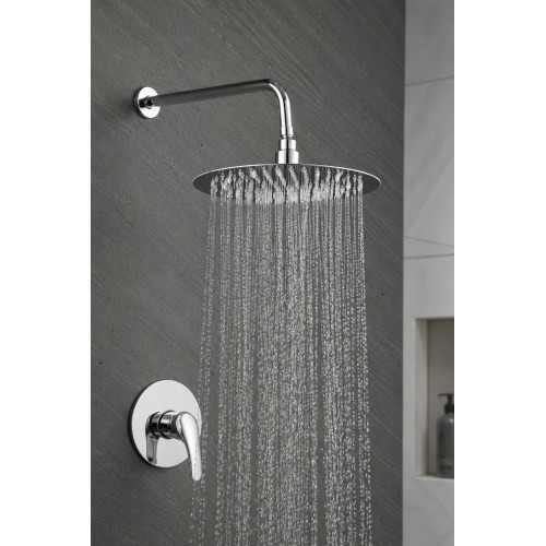 Kit Regadera Metálica 30 cm y Mezclador Ducha Mini