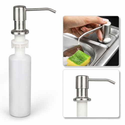 Griferia Lavaplatos Mezclador Europa Dispensador Jabón 300 ml