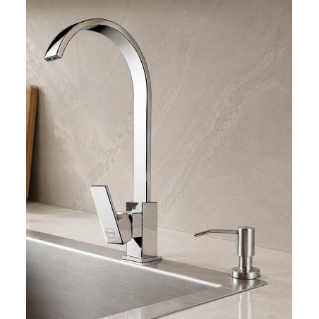 Griferia Lavaplatos Mezclador Cascada Dispensador Jabón 500m