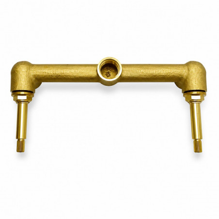 Cuerpo de Ducha con doble entrada en bronce(no incluye cartuchos)