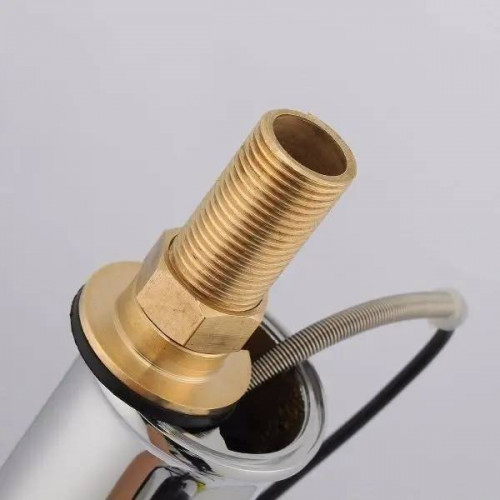 Griferia, llave sensor institucional cuello ganso baja 28 cm