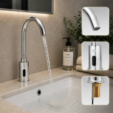 Grifería, Llave Sensor Institucional Cuello Ganso Alta