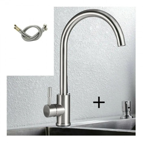 Kit Monocontrol Acero Lavaplatos y Dispensador Cocina 500 ml