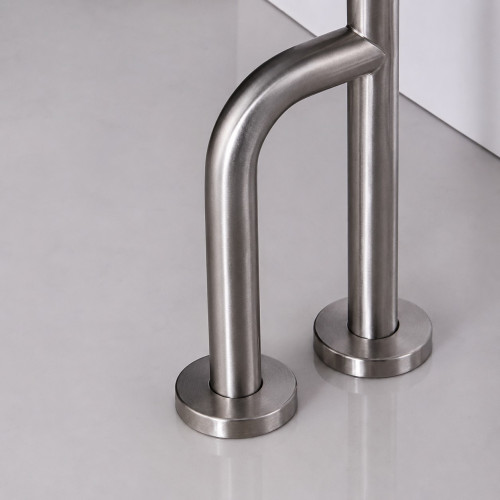 Barra Seguridad Piso A Pared Acero Inoxidable 304  Dm 1 1/4