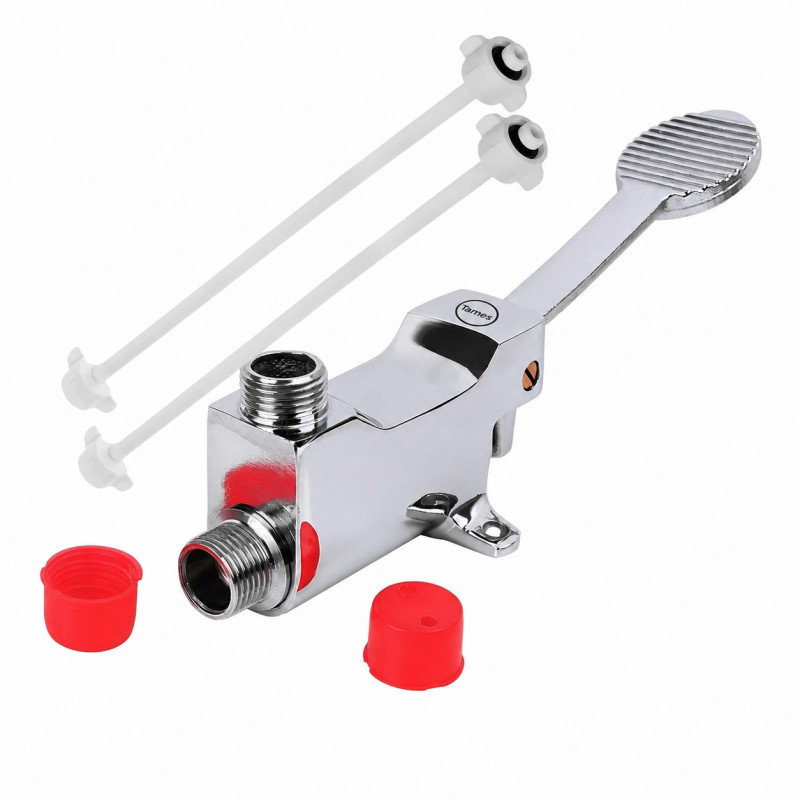 Válvula O Llave Pedal Metálica Con Acoples 120 Cm