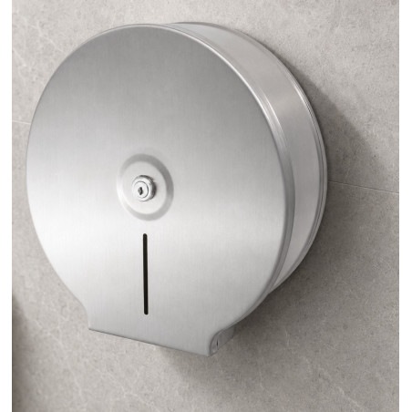 Kit Dispensador Papel Higiénico Acero Y Barra De Seguridad