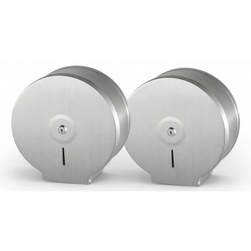 Kit X 2 Unidades Dispensador Papel Higiénico Acero Inoxidable