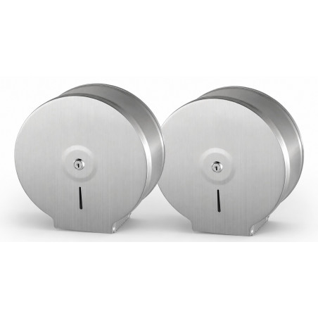 Kit X 2 Unidades Dispensador Papel Higiénico Acero Inoxidable