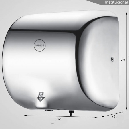 Secador de Manos Automático Sistema Turbo Secado Rápido 110v