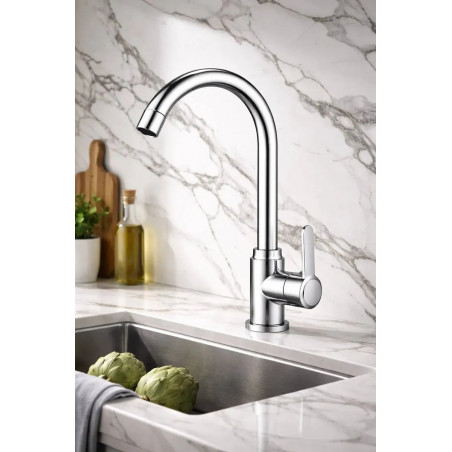 Griferia lavaplatos monocontrol mezcladora Brass imperial