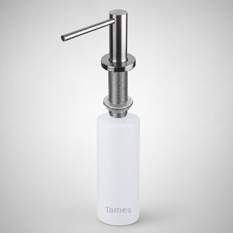 Dispensador Jabón Cromo Antivandálico Tames Acero Y Abs