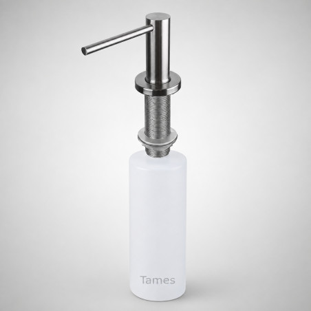 Dispensador Jabón Cromo Antivandálico Tames Acero Y Abs