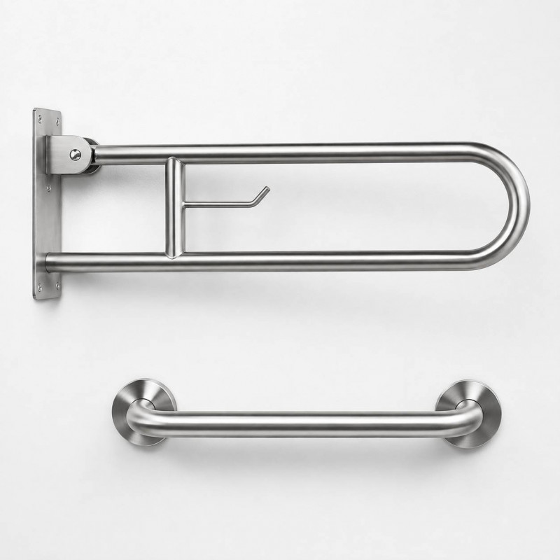 Kit Barra de Seguridad Abatible más Barra de 40 cm Acero 304