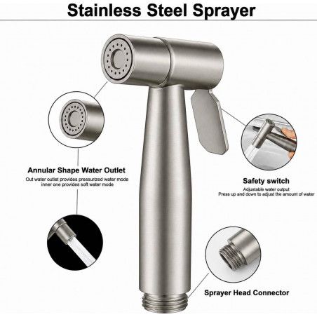 Bidet Sanitario Acero Satinado Con Desviador Estandar Tames