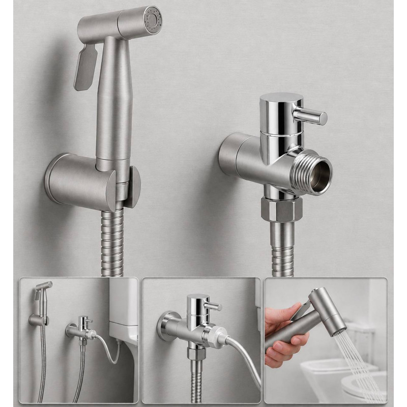Bidet Sanitario Acero Satinado Con Desviador Estandar Tames