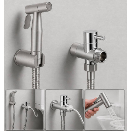 Bidet Sanitario Acero Satinado Con Desviador Estandar Tames