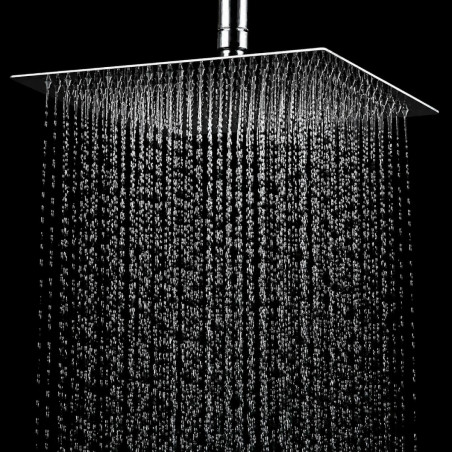 Kit Regadera Ducha Acero Anticalcarea 20 X 20  Y Tubo 40cm