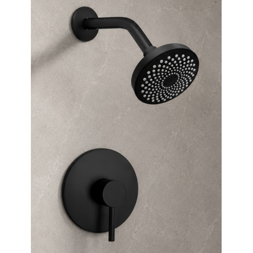 Kit Regadera Abs Small - Mezclador Monocontrol Negro Tm1015