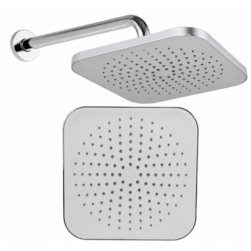 Nuevo Kit Ducha Regadera 20cm Abs Anticalcarea Tames Tubo A Pared