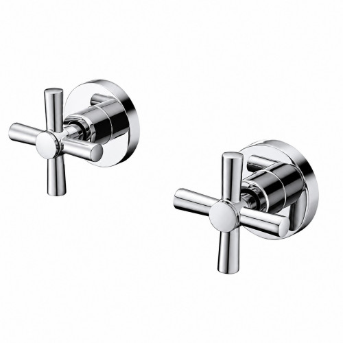Kit Regadera Metálica 30 cm Tubo Pared Mezclador Ducha Cruz