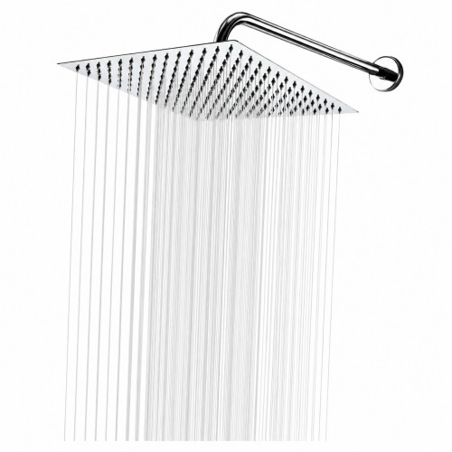 Kit Regadera Metálica 25cm Tubo Pared Mezclador Ducha Cruz