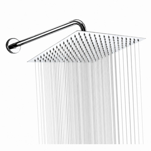Kit Ducha Grifo Extragrande 40 cm Tubo Pared Mezclador Ducha