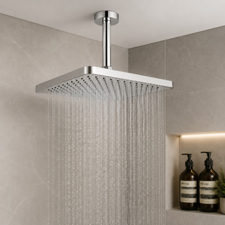 Ducha, Regadera Panel Antihongos Abs 20 Cm Tubo De Techo