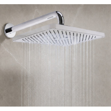 Kit Regadera Panel Gris Antihogos +registro Ducha Agua Fría