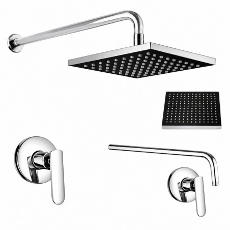 Kit Ducha 20 cm ABS Anticalcarea Tames + Registro Agua Fría