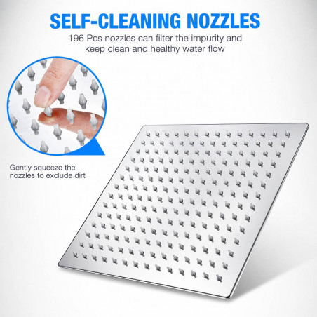 Mezclador Desviador Caja -ducha 30cm-tubo Techo-teleducha