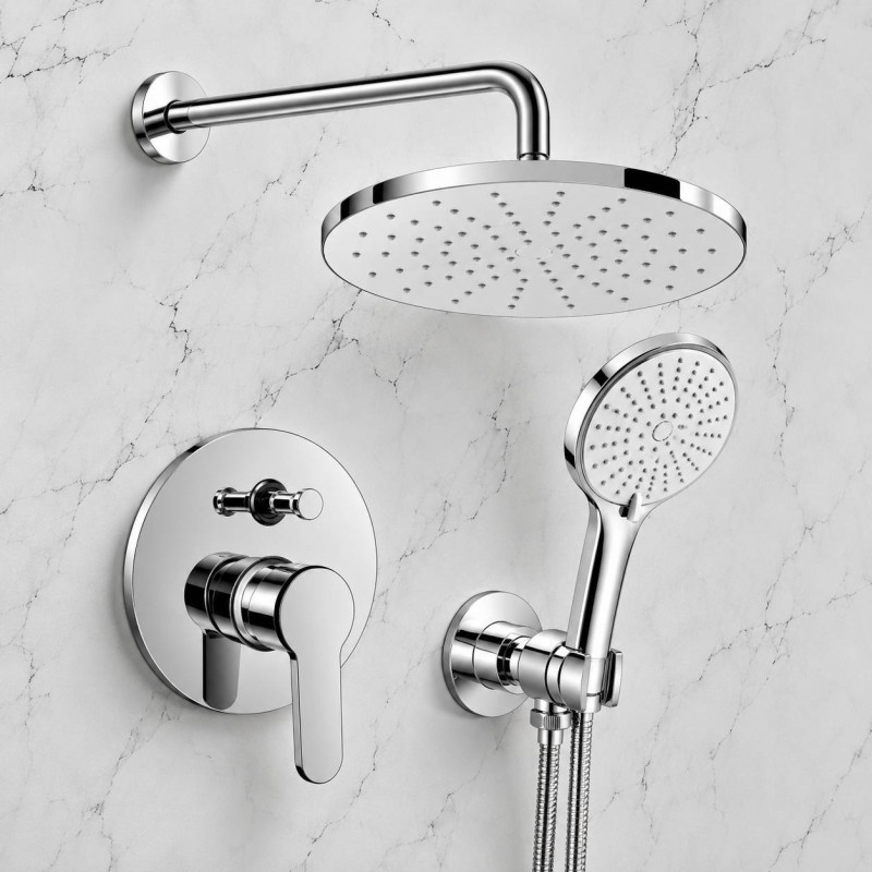 Mezclador Desviador-ducha 20cm Panel-tubo-teleducha Sogno