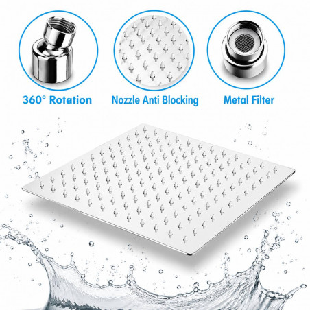 Mezclador Desviador Caja -ducha 25 cm-tubo Pared - Teleducha