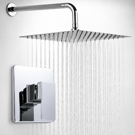 Kit Regadera Metálica Y Mezclador Ducha Monocontrol Premium