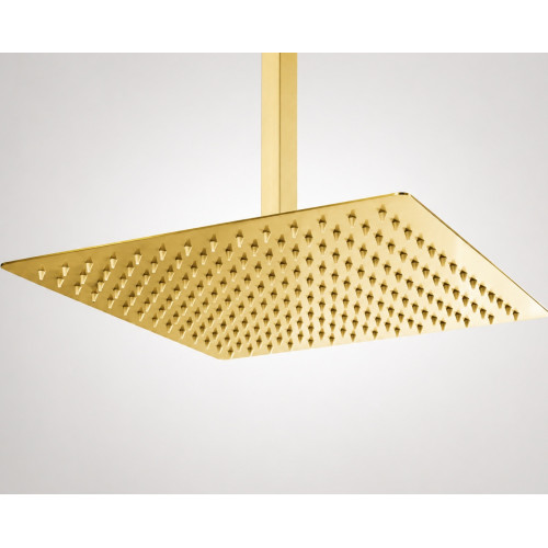 Kit Regadera 30cm Techo Registro Ducha Agua Fria Cuadrado Mini Dorado