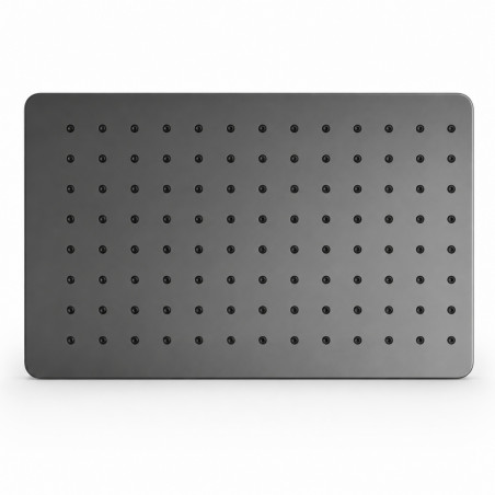 Regadera ducha Rectangular pared grafitada gris
