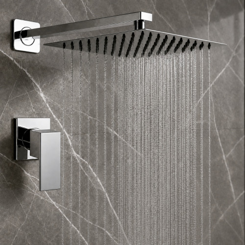 Kit Registro Ducha Mini Agua Fria Ducha Panel Lluvia 25cm