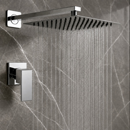 Kit Registro Ducha Mini Agua Fria Ducha Panel Lluvia 25cm