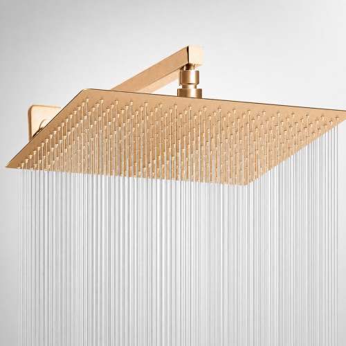 Ducha Extragrande Antihongos Rosa Brillante 40cm Pared Tames intense