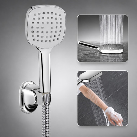 Kit Teleducha Lluvia Cascata - Desviador -manguera -soporte
