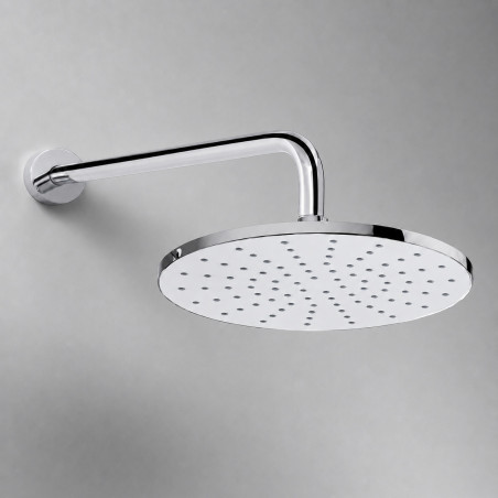 Kit Ducha Regadera 20cm Abs Sogno Panel Blanco Pared Tames