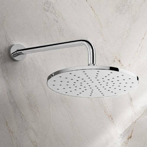 Kit Ducha Regadera 20cm Abs Sogno Panel Blanco Pared Tames