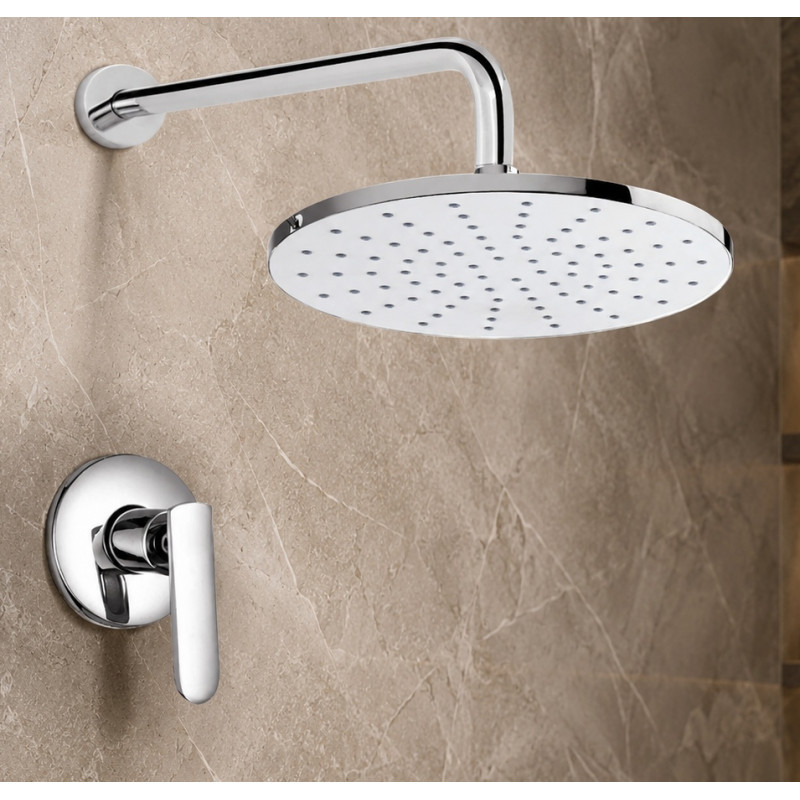 Kit Regadera Sogno Panel Lluvia Y Registro Ducha Agua Fria
